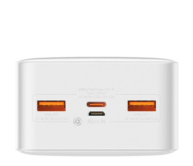 Baseus Bipow Powerbank 30000mAh 20W White OS - 1193839 - zdjęcie 4